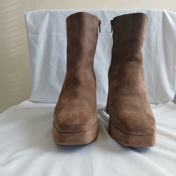 Dolce Vita Suede Block High-Heel Boots - Picture 1 of 5